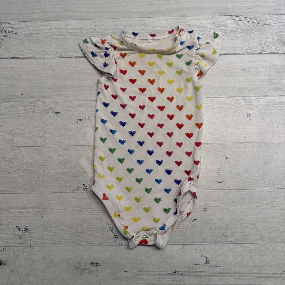 Care Bears x‎ Posh Peanut rainbow hearts bodysuit baby girl 6-12 months
